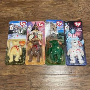 RARE Ronald McDonald TY Beanie Baby, All 4 in Collection
